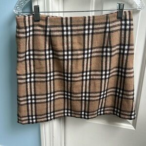 Plaid mini skirt